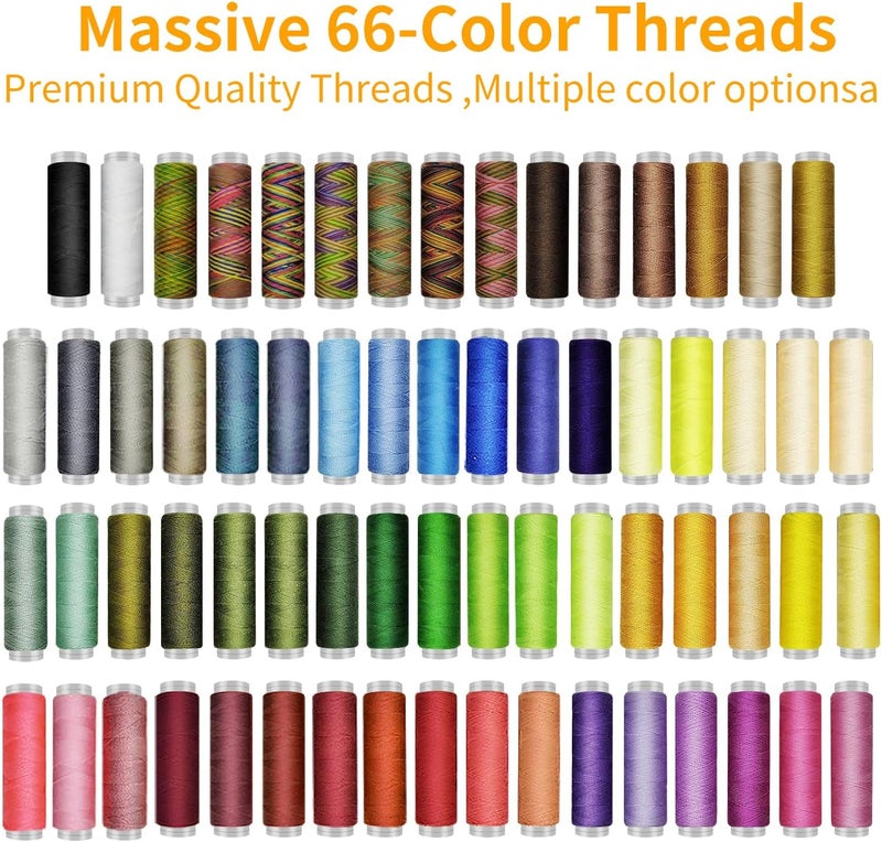 Ghguole 66 Color Sewing Kit for Adults,305 Pcs Sewing Thread Kit,Portable Needle and Thread Kit for Sewing,for Adults, Kids, Beginner, Home, Travel, Emergency Sewing Kits - Image 3